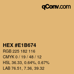 Color code: HEX #E1B674 | qconv.com