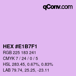 Color code: HEX #E1B7F1 | qconv.com
