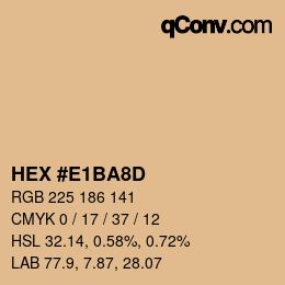 Color code: HEX #E1BA8D | qconv.com