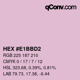 カラーコード: HEX #E1BBD2 | qconv.com