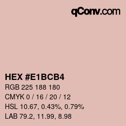 Color code: HEX #E1BCB4 | qconv.com