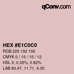 Color code: HEX #E1C0C0 | qconv.com