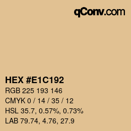 カラーコード: HEX #E1C192 | qconv.com