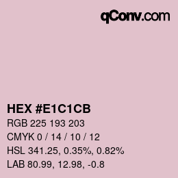 Código de color: HEX #E1C1CB | qconv.com