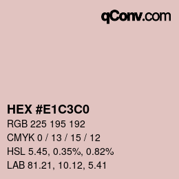 Color code: HEX #E1C3C0 | qconv.com
