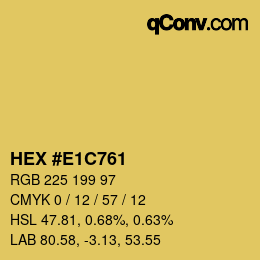 Código de color: HEX #E1C761 | qconv.com