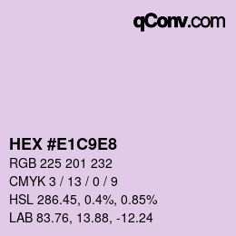 Color code: HEX #E1C9E8 | qconv.com