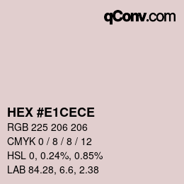 Color code: HEX #E1CECE | qconv.com