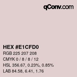 Farbcode: HEX #E1CFD0 | qconv.com