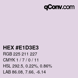 Color code: HEX #E1D3E3 | qconv.com