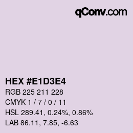 Color code: HEX #E1D3E4 | qconv.com