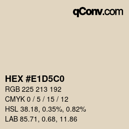 Color code: HEX #E1D5C0 | qconv.com