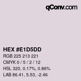 Color code: HEX #E1D5DD | qconv.com