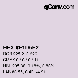 Color code: HEX #E1D5E2 | qconv.com