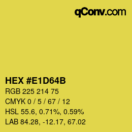 カラーコード: HEX #E1D64B | qconv.com