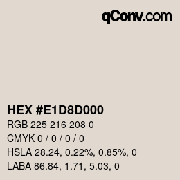 Color code: HEX #E1D8D000 | qconv.com