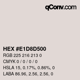 Color code: HEX #E1D8D500 | qconv.com