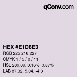 Color code: HEX #E1D8E3 | qconv.com