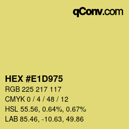 Código de color: HEX #E1D975 | qconv.com