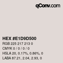 Color code: HEX #E1D9D500 | qconv.com