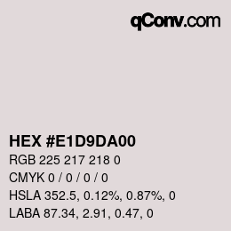 Color code: HEX #E1D9DA00 | qconv.com
