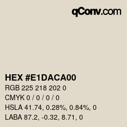 Color code: HEX #E1DACA00 | qconv.com