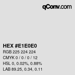 颜色代码: HEX #E1E0E0 | qconv.com