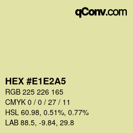 カラーコード: HEX #E1E2A5 | qconv.com