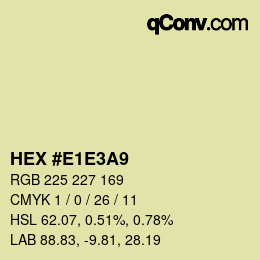 Farbcode: HEX #E1E3A9 | qconv.com