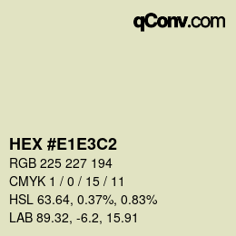 Color code: HEX #E1E3C2 | qconv.com