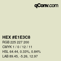 Farbcode: HEX #E1E3C8 | qconv.com