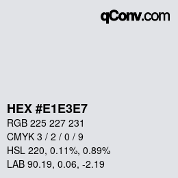 Color code: HEX #E1E3E7 | qconv.com