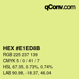 Color code: HEX #E1ED8B | qconv.com