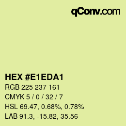 カラーコード: HEX #E1EDA1 | qconv.com
