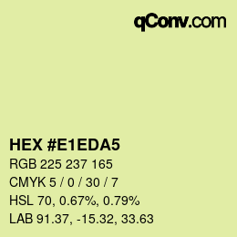 Color code: HEX #E1EDA5 | qconv.com