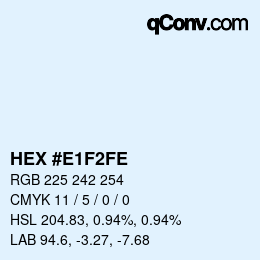 Color code: HEX #E1F2FE | qconv.com