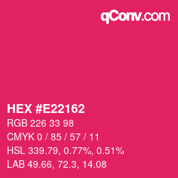 Color code: HEX #E22162 | qconv.com