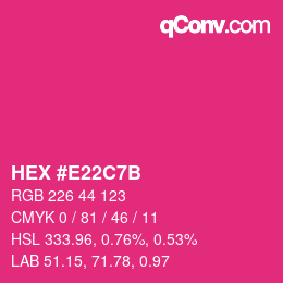 Color code: HEX #E22C7B | qconv.com
