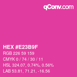 Color code: HEX #E23B9F | qconv.com