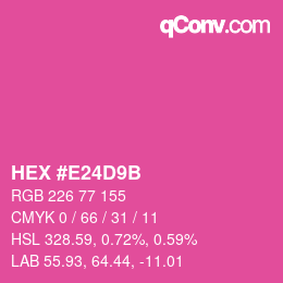 Color code: HEX #E24D9B | qconv.com
