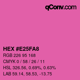 Color code: HEX #E25FA8 | qconv.com