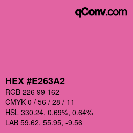 Color code: HEX #E263A2 | qconv.com