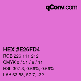 Color code: HEX #E26FD4 | qconv.com