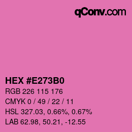 Color code: HEX #E273B0 | qconv.com