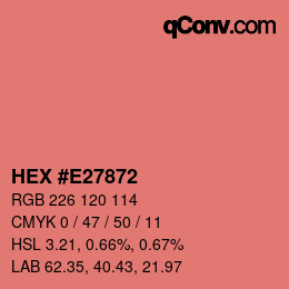 カラーコード: HEX #E27872 | qconv.com