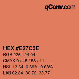 Code couleur: HEX #E27C5E | qconv.com
