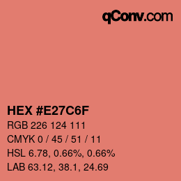Color code: HEX #E27C6F | qconv.com