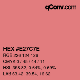 Color code: HEX #E27C7E | qconv.com