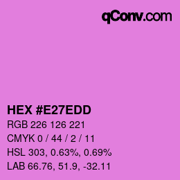 颜色代码: HEX #E27EDD | qconv.com