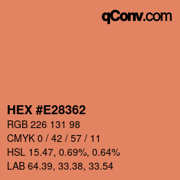 カラーコード: HEX #E28362 | qconv.com